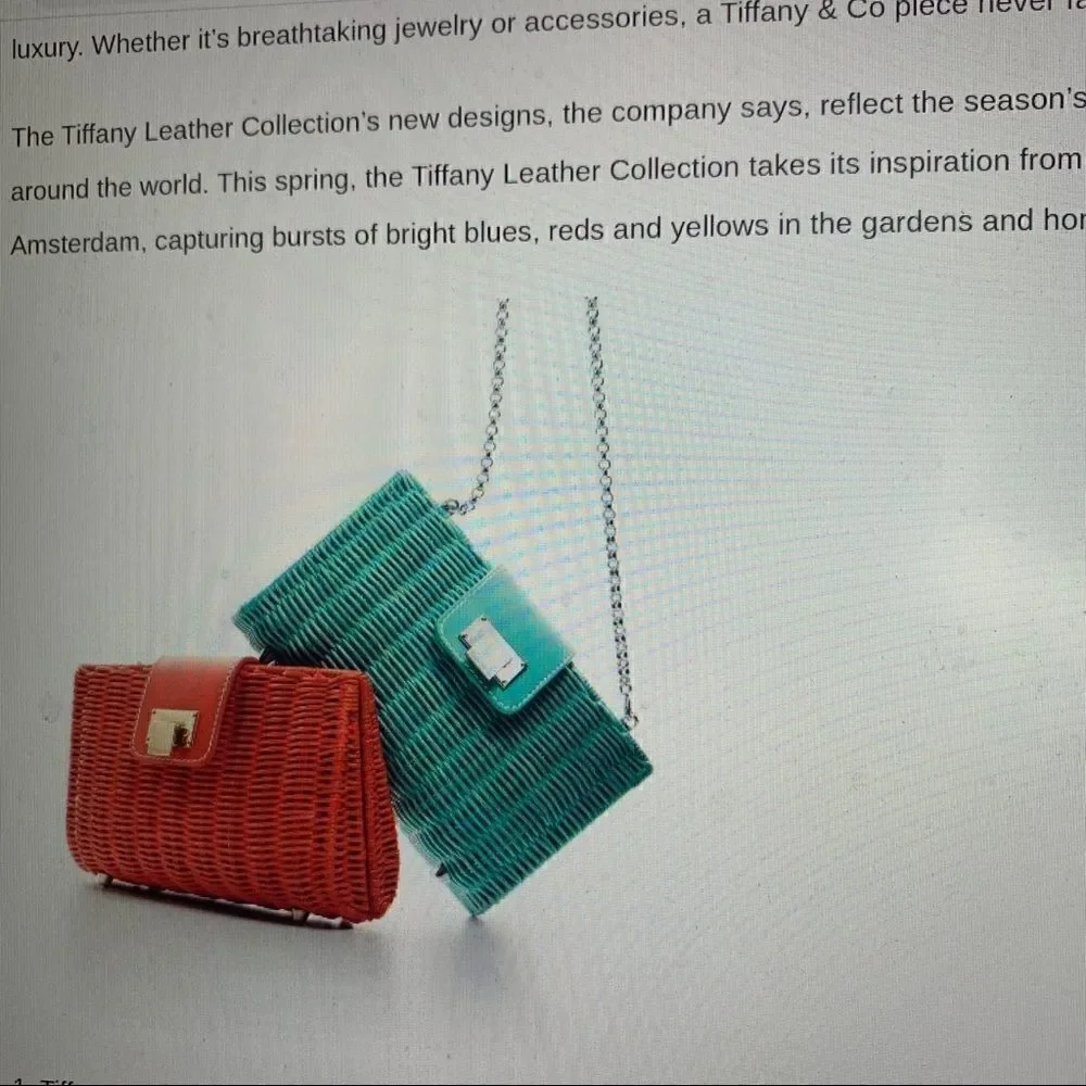 Tiffany & Co. Blaine Wicker Clutch - White
